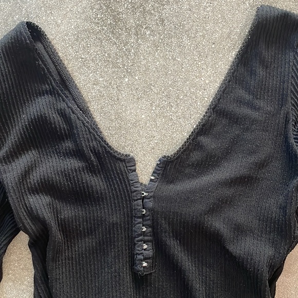 Urban outfitters black body suit with eyelet closure and back cut out detail - Picture 2 of 4
